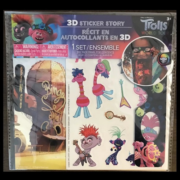 Trolls World Tour Poppy Bundle (Walkie Talkies, Batteries, Mini Fig, Stickers) - Picture 3 of 6